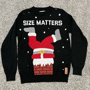 TipsyElves "Size Matters" Ugly Christmas Sweater
